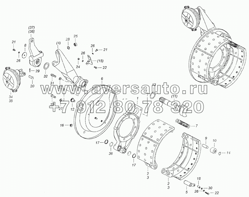 6520-3501011-12 Тормоз передний