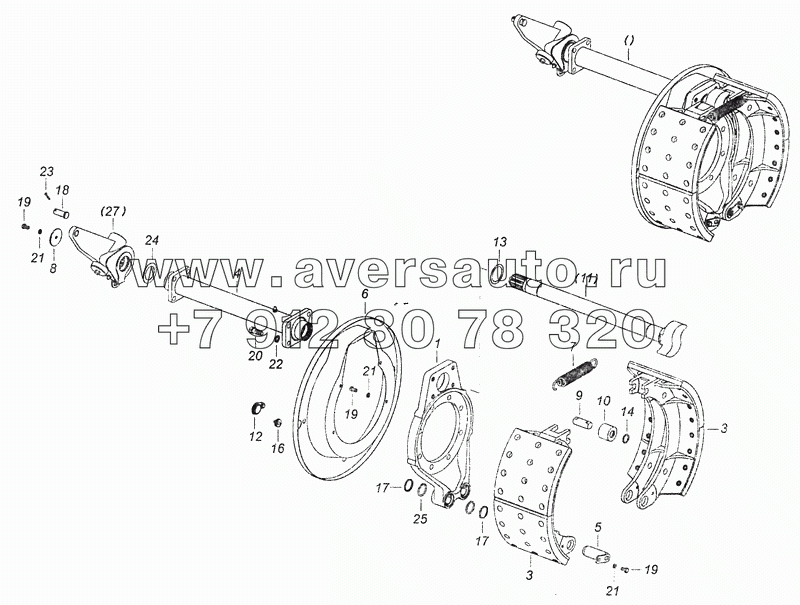 6520-3502011-12 Тормоз задний