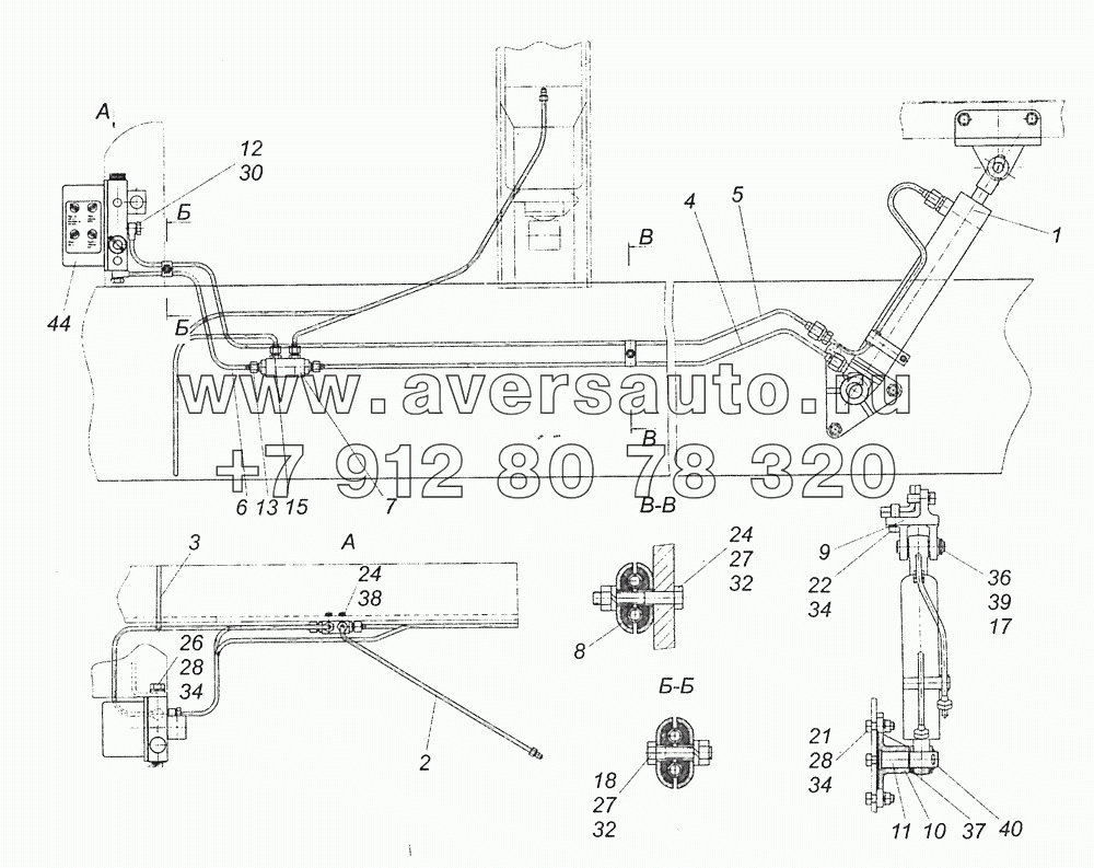 6460-5000079-24 Установка механизма опрокидывания кабины