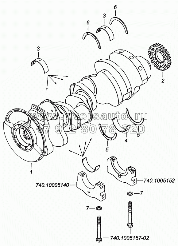740.63-1005007 Установка коленчатого вала