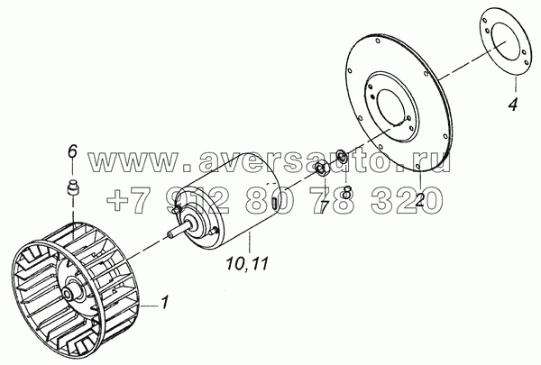 5320-8118069 Колесо рабочее с электродвигателем