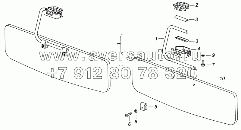 5320-8204011-10 Козырек противосолнечный с обивкой левый\правый