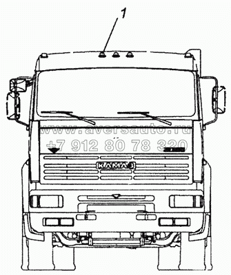 53215-3700005 Установка фонарей опознавательного знака автопоезда