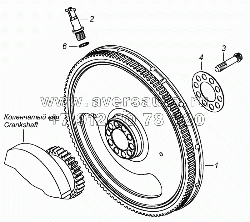 740.60-1005100 Установка маховика и фиксатора