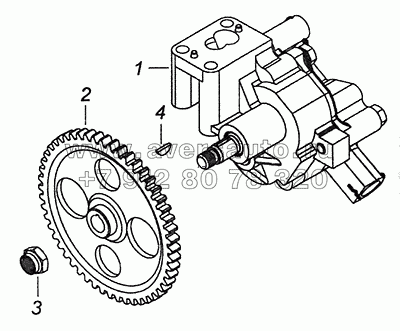 740.60-1011010 Масляный насос с шестерней