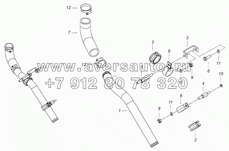 5490-1303090 Установка трубы байпасной