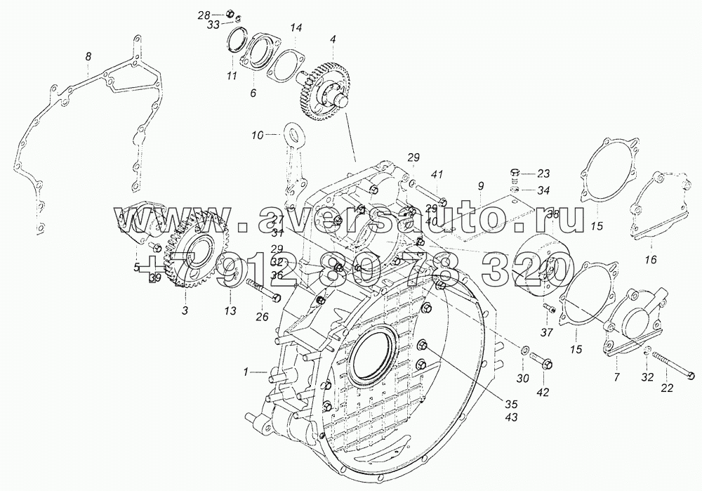 740.70-1002004 Установка картера маховика