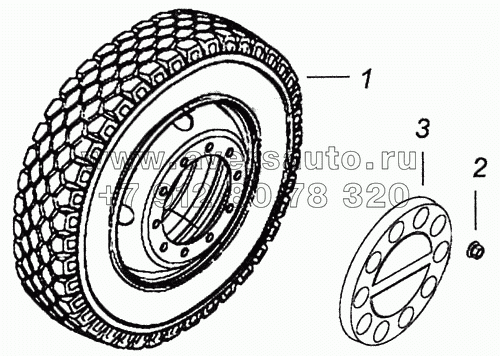 6460-3101002 Установка передних стальных колес