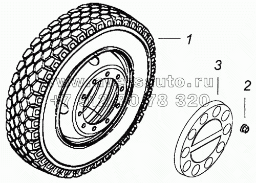 6460-3101002-10 Установка передних алюминиевых колес
