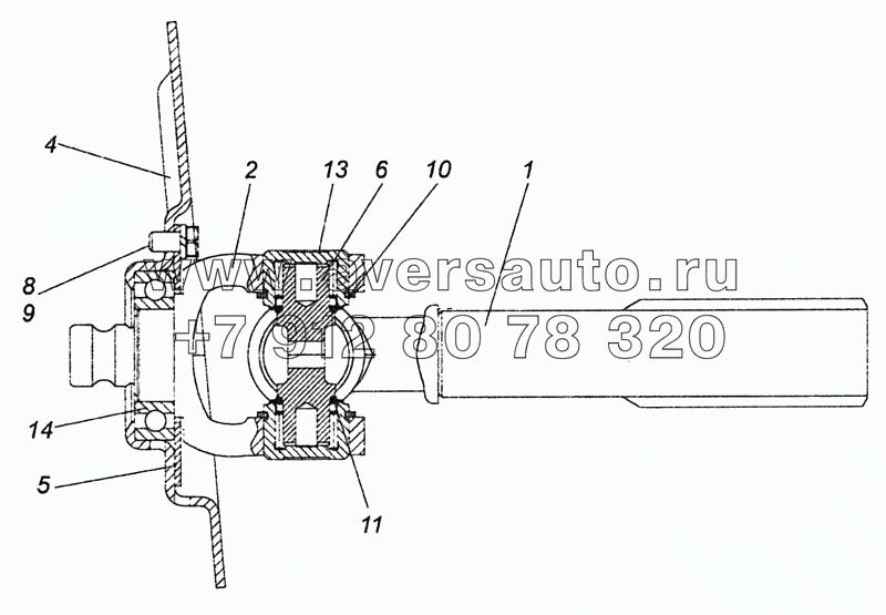 6520-3422012-30 Шарнир с корпусом подшипника