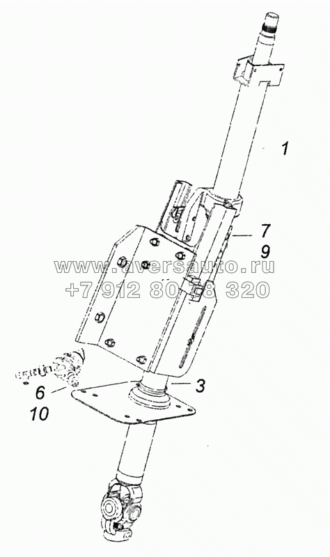 6520-3444006-30 Колонка рулевого управления с карданным валом