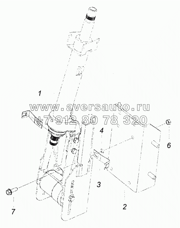 6520-3444075-19 Колонка рулевого управления с кронштейном