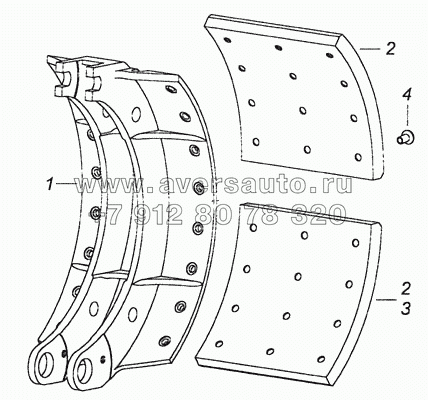 6520-3501090-40 Колодка тормоза с накладками