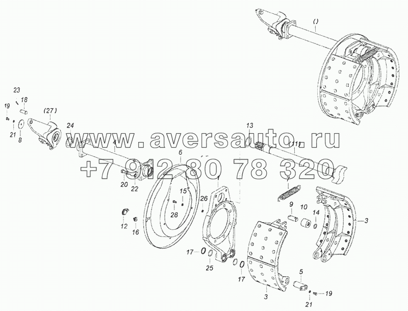 6520-3502011-12 Тормоз задний