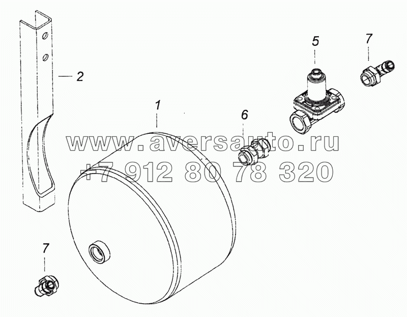 6460-3513009-07 Ресивер с фитингами