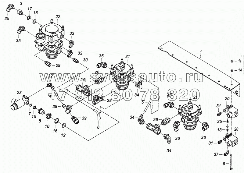 6460-3518010-04 Блок управления тормозами задней тележки