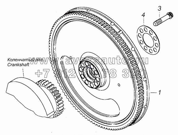 740.60-1005100-20 Установка маховика