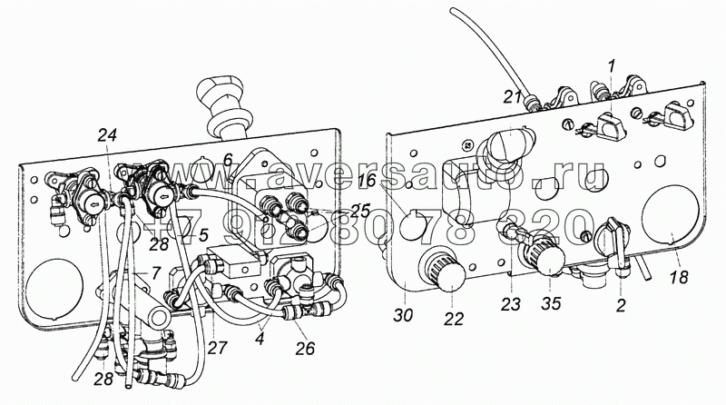 6560-5325300 Щиток нижний с приборами