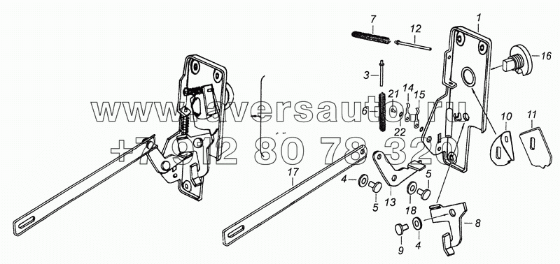 5320-6105021-10 Замок двери левый