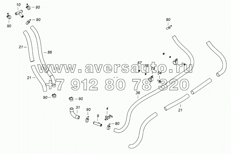 6520-8106003-92 Установка жидкостных рукавов