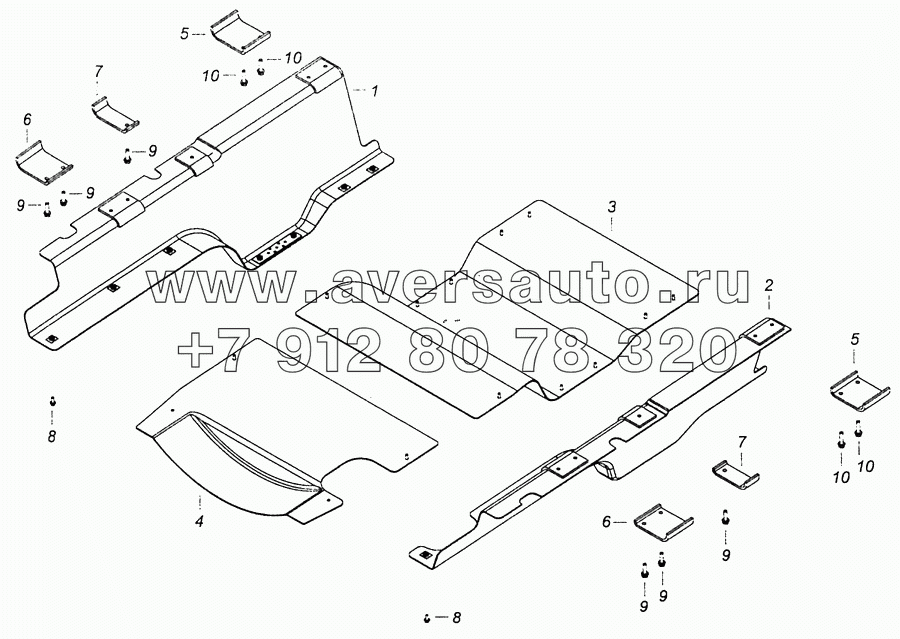 6520-1080010-20 Капотирование нижнее моторного отсека