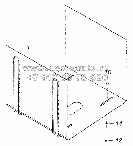 6460-1102001 -10 Установка кожуха защитного на топливный бак Protection casing on fuel tank installation