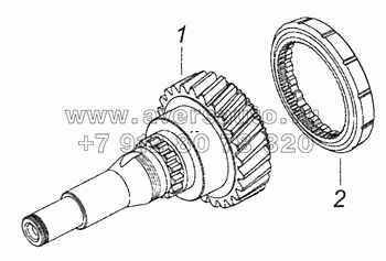 154.1701027 Вал первичный коробки передач с зубчатой муфтой
