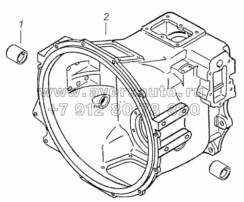 154.1770030 Картер делителя передач с втулками