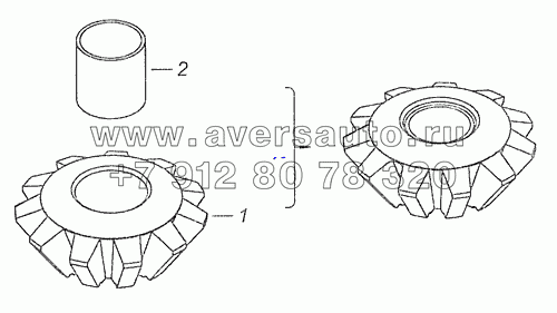 53212-2506054 Сателлит межосевого дифференциала с втулкой