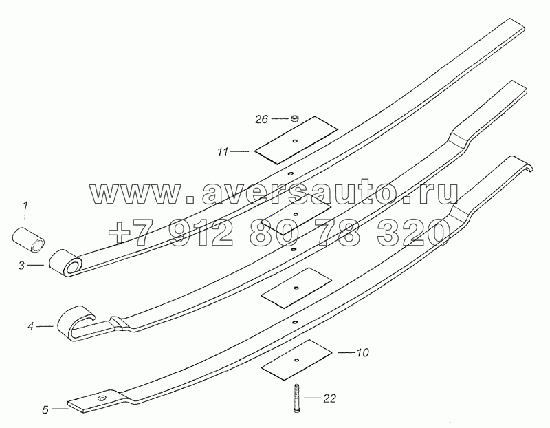 65115-2902012-15 Рессора передняя