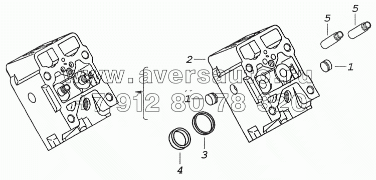 820.52-1003014 Головка цилиндра со втулками