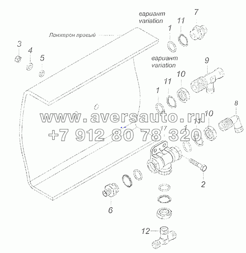 5320-3500062-10 Установка двухмагистрального клапана