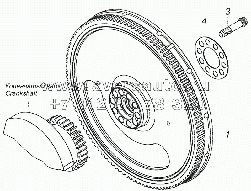 740.60-1005100-20 Установка маховика