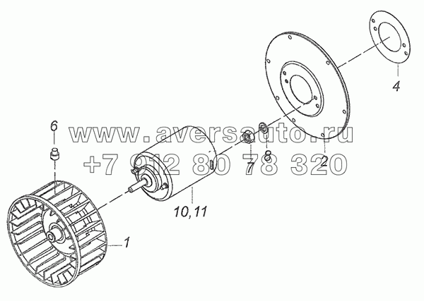 5320-8118069 Колесо рабочее с электродвигателем