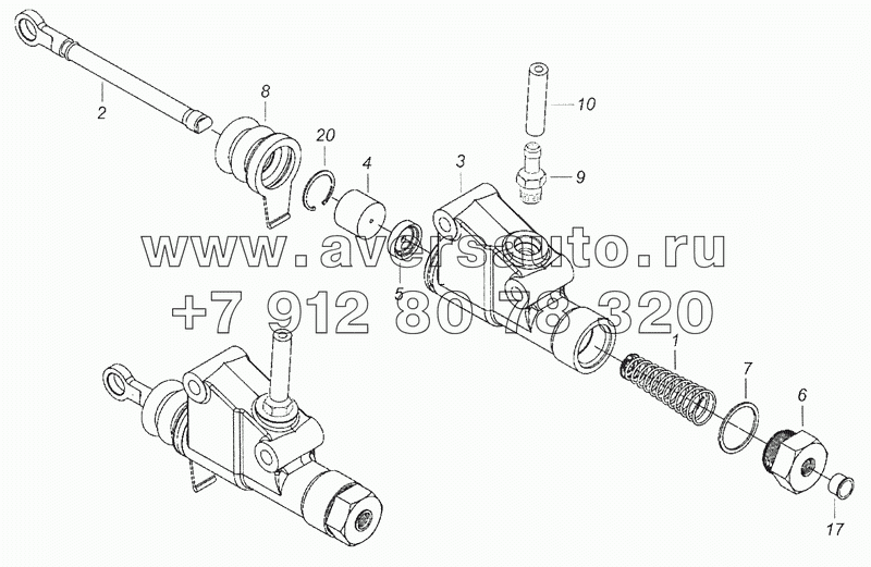 5320-1602510-10 Главный цилиндр управления сцеплением