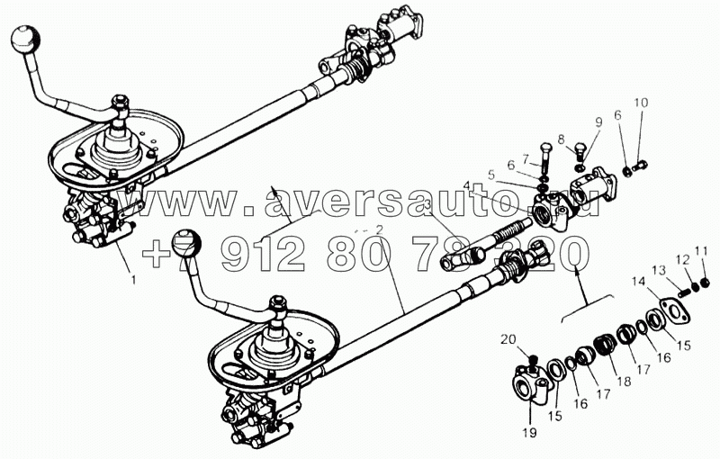 Привод управления механизмом переключения передач (14.1713005)
