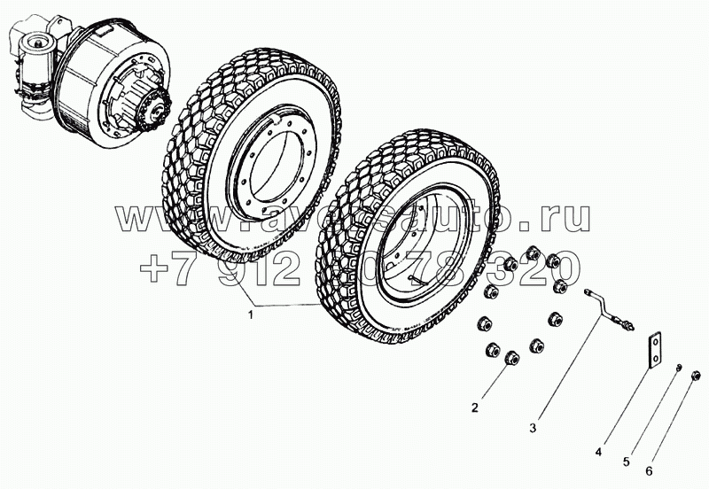 Установка сдвоенных дисковых колес