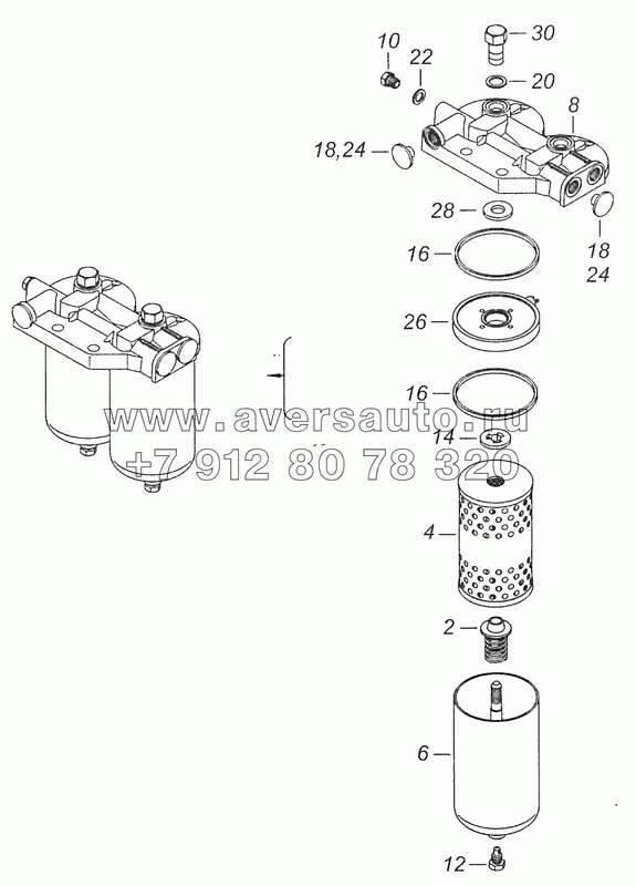 740.51-1117010 Фильтр тонкой очистки топлива