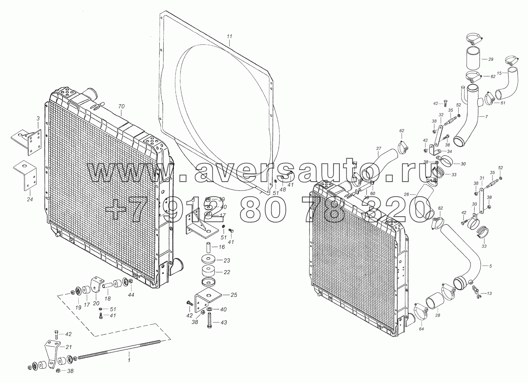 54115-1300023-29 Установка радиатора