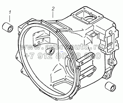 154.1770030 Картер делителя передач с втулками