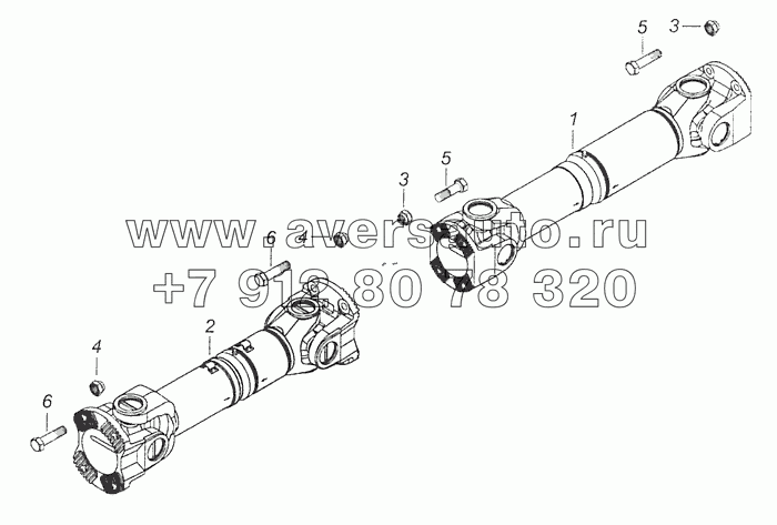 65115-2200001-70 Установка карданных валов