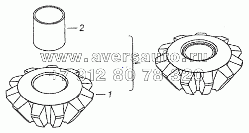 53205-2506054 Сателлит межосевого дифференциала с втулкой