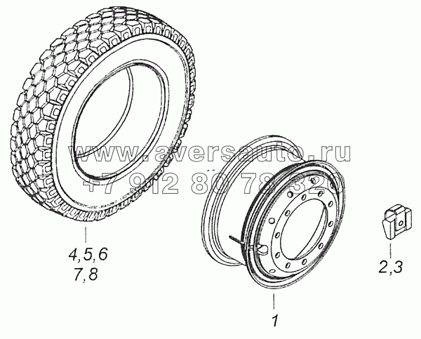 65115-3101011-50 Колесо 7,5-20 с шиной