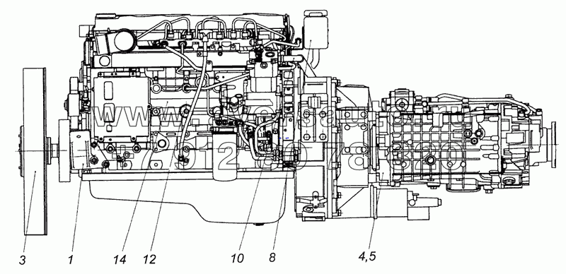 65115-1000251-18 Агрегат силовой, укомплектованный для установки на автомобиль