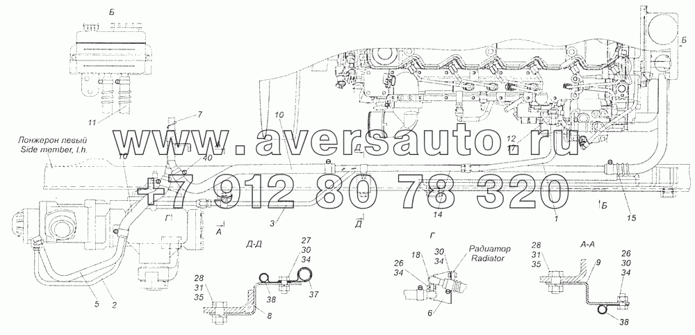 65115-3400018-19 Установка трубопроводов