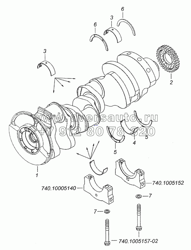 740.62-1005007 Установка коленчатого вала