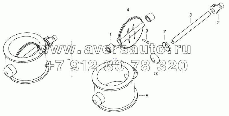 6460-3570014-10 Корпус вспомогательного тормоза с заслонкой