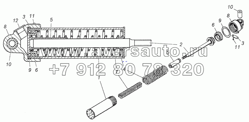 100-3570210 Цилиндр управления заслонкой в сборе