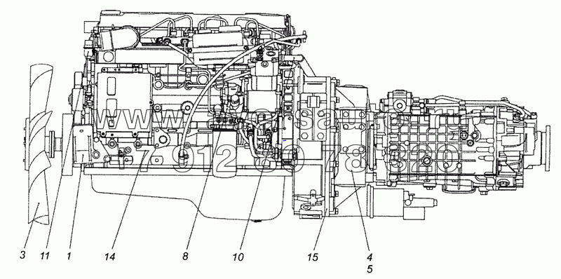 65115-1000252-18 Агрегат силовой, укомплектованный для установки на автомобиль