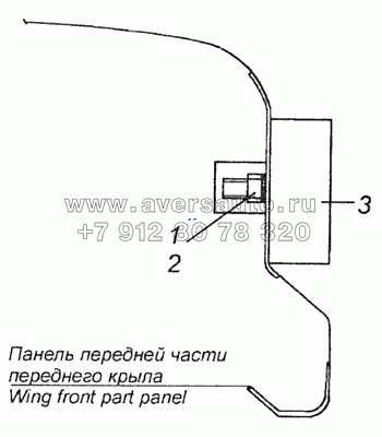 54115-3731001 Установка боковых габаритных фонарей на переднем крыле